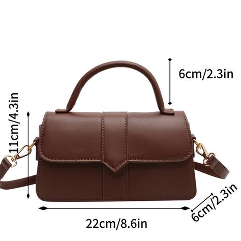 Pu Leather Shoulder Bag for Women Handbag - Fashion Crossbody Bags Vintage  Underarm Bag Square Beg Tangan, Square Shoulder Bag, Bags Vintage, Underarm Bag, Women Handbag, Fashion Handbags, Shoulder Bag Women, Leather Shoulder Bag, Bags Women