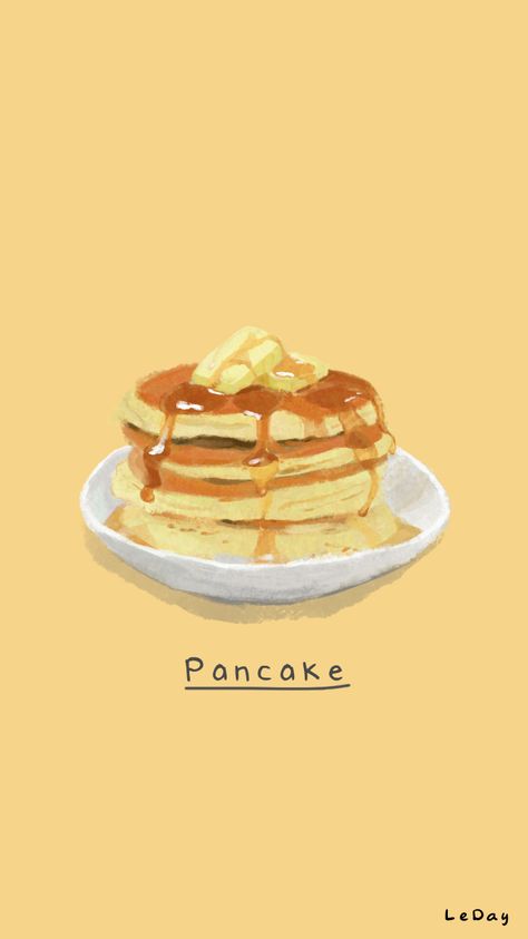 #pancakes #drawing #illustration #iphonewallpaper #digitalart #art Pancake Wallpaper, Pancakes Wallpaper, Pancakes Illustration, Pancake Illustration, Cartoon Pancakes, Playlist Artwork, Pancakes Art, Pancake Face, Desk Cubby