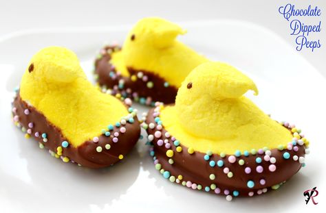 Chocolate Dipped Peeps Chocolate Pudding Cups, Easter Food Crafts, Pudding Cup, Dipped In Chocolate, Easter Food, Pudding Cups, Easter Candy, Food Crafts, Chocolate Pudding