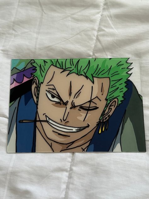 One-of-a-Kind Zoro Glass Painting (Wano Arc) Exclusive handmade glass painting featuring Roronoa Zoro from One Piece's Wano Arc. This Zoro piece is the only one available! - Dimensions: 5x7 inch - Framed and ready to display - Perfect for collectors and One Piece fans Disclaimer: All rights belong to their respective owners. Characters and One Piece are property of Eiichior Oda, Toei Animation, et al. Zoro Painting, Zoro Wano, Wano Arc, Roronoa Zoro, Glass Painting, Beauty Book, Decorative Items, Pet Supplies, Display Homes