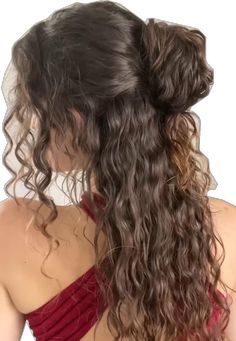 Cornrows Ideas, Curly Hair Half Up Half Down, Sunkissed Hair, Perfect Curly Hair, Curly Hair Tutorial, Curly Hair Styles Easy, Clip Hairstyles, Hair Women, Long Natural Hair