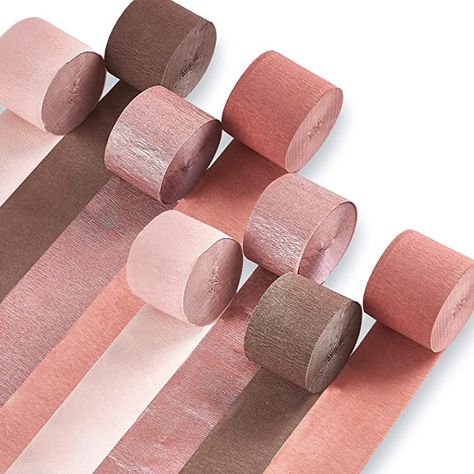 Amazon.com: PartyWoo Crepe Paper Streamers 8 Rolls, 1.8 Inch x 82 Ft/Roll, Party Streamers Party Decorations, Rose Gold Pink Brown Streamers for Birthday Girls, Rose Gold Party Decorations, Bachelorette Party : Home & Kitchen Pink And Brown Party, Bride To Be Decorations, Streamer Party Decorations, Princess Birthday Decorations, Streamer Decorations, Gold Birthday Party Decorations, Gold Birthday Decorations, Gold Bachelorette Party, Rose Gold Party Decor