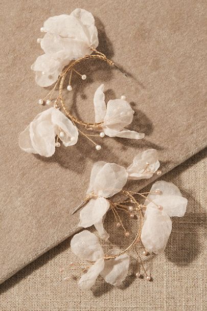 Check out Cymbeline Earrings from BHLDN Wedding Gown Accessories, Wedding Accessories For Bride, Anthropologie Wedding, Floral Wedding Dress, Vintage Inspired Jewelry, Bride Jewellery, Fabric Jewelry, How To Preserve Flowers, Bohemian Jewelry