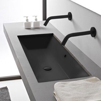 Trough Bathroom Sinks - TheBathOutlet Luxury Sink, Private Gym, Sink Undermount, Luxury Bathroom Sinks, Porcelain Sinks, Wall Mounted Bathroom Sinks, Drop In Bathroom Sinks, Ceramic Undermount Sink, Riverside House