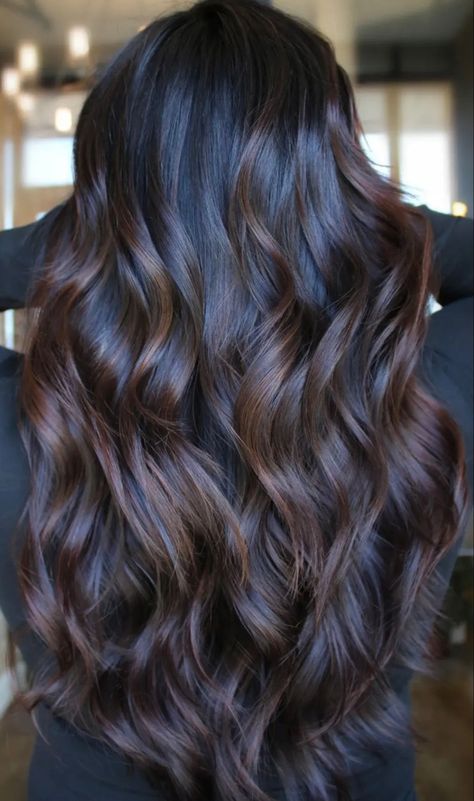 Balayage Cafe, Dark Brown Highlights, Highlights For Dark Brown Hair, Black Hair Balayage, Light Blonde Highlights, Highlights Ideas, Ash Blonde Highlights, Chocolate Brown Hair, Black Hair With Highlights