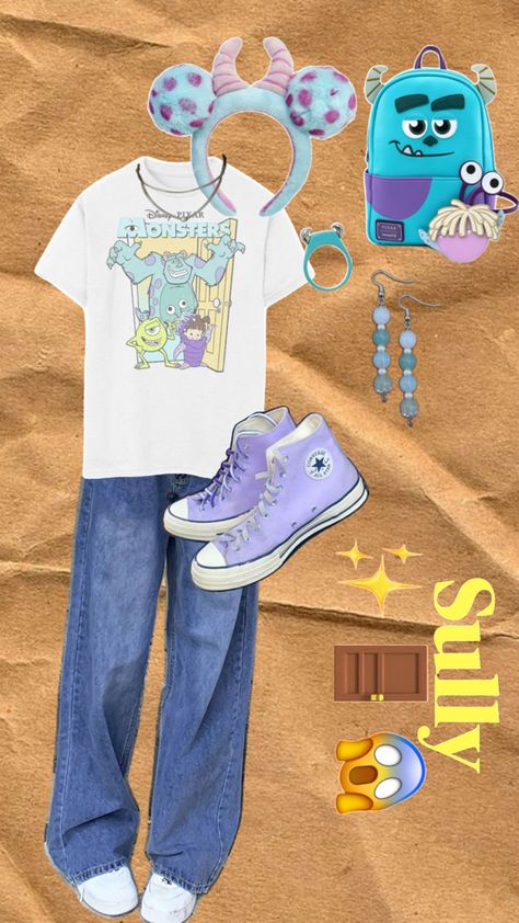 Outfits To Wear To Disney, Mike And Sully, Disney College Program, Cute Disney Outfits, Disneyland Outfits, Disney Trip Planning, Disney Day, Couple T-shirt, Disney Dream