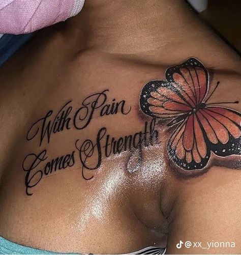 With Pain Comes Strength, Delicate Tattoos For Women, Cute Thigh Tattoos, Hand Tattoos For Girls, Cute Hand Tattoos, Pretty Hand Tattoos, Neck Tattoos Women, Butterfly Tattoos For Women, Tattoos For Women Flowers