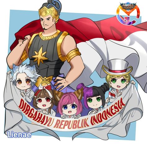 🇮🇩 Merdeka! 🇮🇩 . 17 Agustus telah berlalu, namun kenangan tentang Hari Kemerdekaan tetap di hati 🥰 Yuk lihat keseruan para Hero saat Hari… Mlbb Fanart, Legend Wallpaper, Anime Tutorial, 17 Agustus, Anime Inspired Outfits, Mobile Legend, Theme Color, Happy Independence Day, Bang Bang