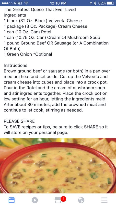 Queso Dip Crockpot, Queso Recipe, Cream Of Mushroom Soup, Queso Dip, Cream Of Mushroom, Food Breakfast, Football Food, Crock Pot Cooking, Cheese Dip