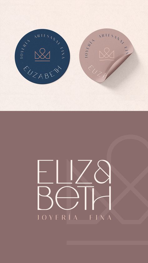 Elizabeth, a Mexican artist created this Handcrafted Jewelry brand. Each piece is unique and one of a kind, designed and made by Elizabeth herself! We designed a full branding including logo variations, icon, color palette, labels for the products, mood board and more focused on reflecting an elegant design. Color Palette For Jewelry Brand, Icon Color Palette, Logo Variations, Elizabeth Jewelry, Artist Logo, Mexican Artists, Jewelry Brand, Artistic Jewelry, Logo Icons