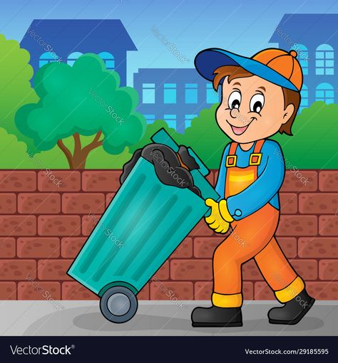 Garbage Collector, Cartoons Png, School Activities, The Collector, Png Images, Adobe Illustrator, Print On Demand, Vector Free, Vector Images