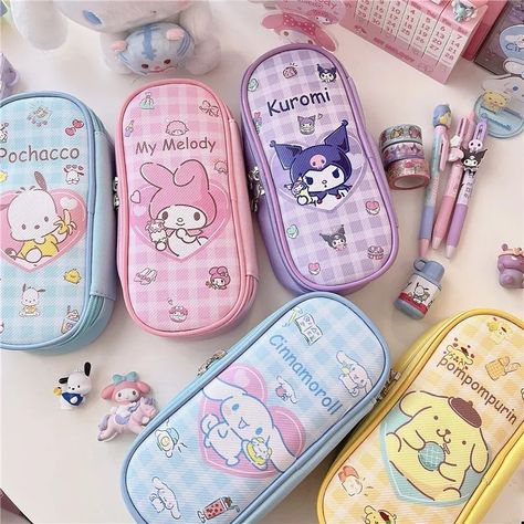 Hello Kitty Cinnamoroll, Cute School Stationary, Kawaii Bags, Cute Pencil Case, Hello Kitty Crafts, Stationary School, Sanrio Kuromi, Pencil Bag, Gift Of Time