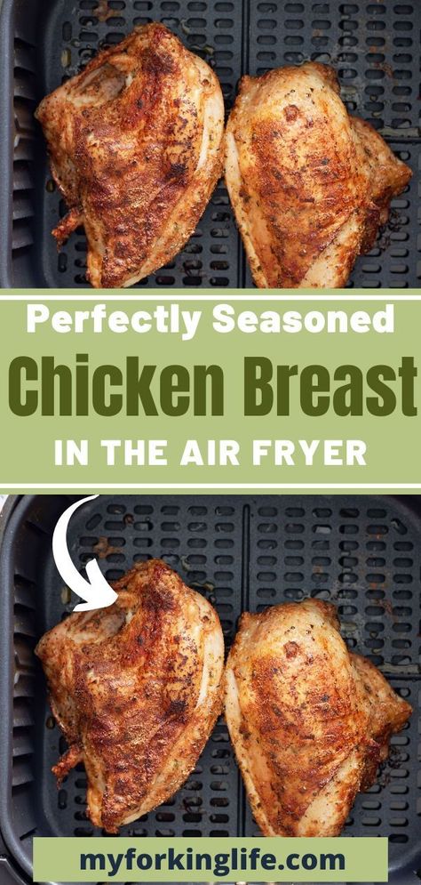 Air Fryer Chicken Breasts, Split Breast Chicken Recipes, Air Fryer Chicken Breast, Air Fryer Recipes Chicken Breast, Split Chicken Breast, Air Fryer Oven Recipes, Fried Chicken Breast, Air Fried Chicken, Air Fryer Recipes Chicken