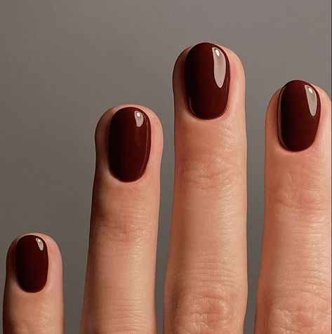 Are you looking for chic nail polish colors to wear this winter? Check out this guide to 11 luxurious dark shades and 45 nail designs as inspiration, perfect for the colder months. Burgundy, navy, charcoal and more deep hues are featured along with tips for wearing each color. Burgundy Nail Polish, Dark Red Nails, Milky Nails, November Nails, Celebrity Nails, Mirror Nails, Minimalist Nail Art, Nail Colors Winter, Burgundy Nails