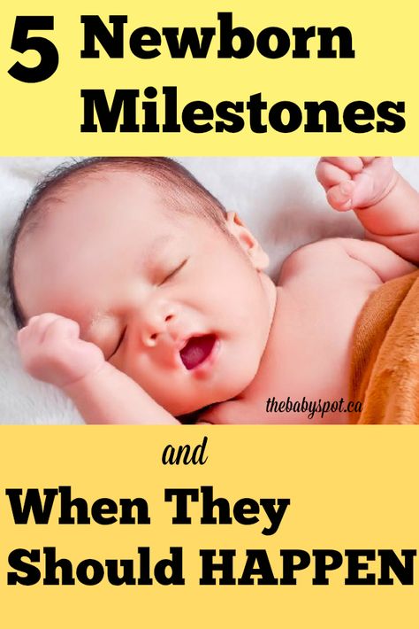 These baby milestones are so important for any new parent to know! #thebabyspot #babymilestones #infantmilestones #newbornmilestones #childdevelopment #babydevelopment #infantdevelopment Newborn Milestones Weekly, Infant Milestones, Newborn Milestones, Newborn Milestone, Baby Registry Checklist, Week Schedule, 5 Babies, New Fathers, Baby Kit