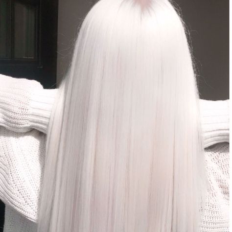 Nordic white hair is officially trending, and it's the lightest shade of platinum hair color we've ever laid eyes on. See the icy hue for yourself and learn about how it's done, here. Long White Hair, White Hair Color, White Hair, Platinum, Hair Color, Instagram Photos, Hair, On Instagram, White