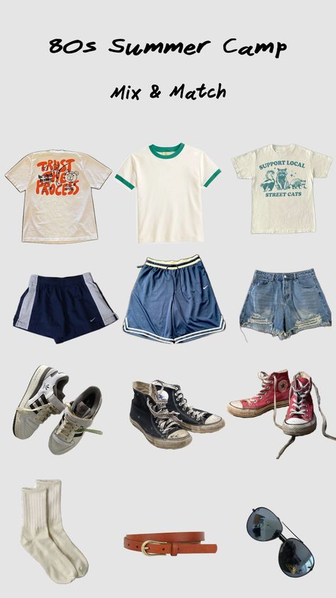 80s Summer Camp.... 80s Summer Camp, 80s Summer, Aesthetic Outfit Ideas, Summer Dream, Summer Camp, Mix Match, Aesthetic Clothes, Camping, Pins