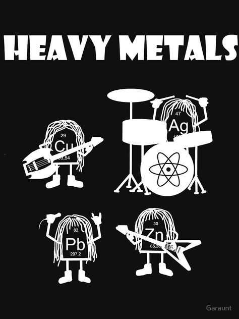 "Heavy metals, heavy metals rock, chemist periodic table" T-shirt by Garaunt  R #Aff , #ad, #heavy, #rock, #Heavy, #metals Heavy Metal Funny, Band Puns, Julia Jewelry, Chemistry Art, Band Jokes, Table Of Elements, Heavy Rock, Heavy Metal Rock, Glam Metal