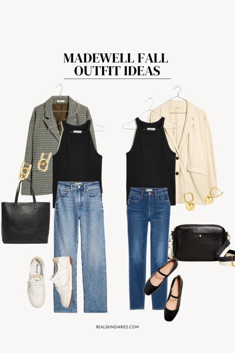 MADEWELL fall outfit ideas for women 🖤✨ fall outfit ideas, capsule wardrobe, ideas, capsule wardrobe pieces, Madewell outfit ideas, neutral outfit ideas, fall outfit ideas for women, fall styling #fallstyle #falloutfit #capsulecloset Madewell Style Fall, Madewell Coats & Jackets, Madewell Plaid, Madewell Fall, Madewell Outfits, Madewell Style, Madewell Cardigan, Capsule Wardrobe Pieces, Jeans Outfit Fall