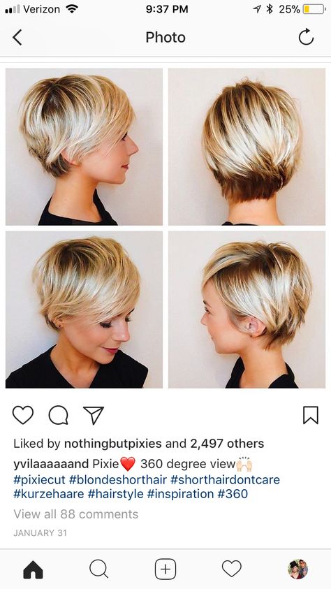 Long pixie haircut - all angles Longer Pixie Haircut, Long Pixie Hairstyles, Long Pixie, Hair Styles 2017, Short Pixie Haircuts, Short Blonde, Short Blonde Hair, Pixie Cuts, Short Pixie