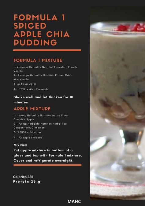 White Chia Seeds, Herbal Tea Concentrate, Protein Drink Mix, Herbalife Recipes, Herbalife Nutrition, Protein Drinks, French Vanilla, Chia Pudding, Pudding Recipes