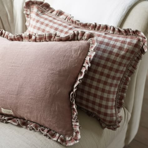 Country House Aesthetic, Rustic French Country, Bantal Sofa, Blush Tones, Mcgee & Co, Elegant Furniture, Comfort And Joy, French Country House, Pink Gingham