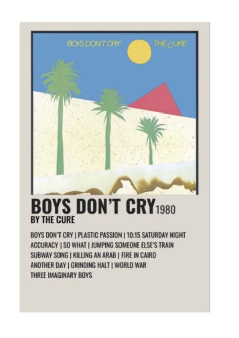 Boys Dont Cry Poster, Boys Dont Cry, Minimalist Music, Music Poster Ideas, Cover Boy, Boys Don't Cry, Music Poster Design, Polaroid Poster, Poster Boys