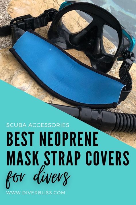 Scuba mask strap covers are one of the diving accessories you think you don't need but must have. Here are 10 best neoprene dive mask strap covers you can use. Scuba Equipment, Scuba Mask, Scuba Diving Mask, Gifts For Scuba Divers, Rescue Diver, Dive Mask, Scuba Diving Gear, Best Scuba Diving, Mask Strap