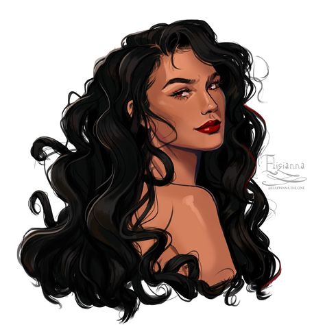 Female Villain Character Design Modern, Latin Woman Art, Spanish Character Art, Spanish Woman Art, Brown Haired Female Character Design, Character Design Latina, Tan Female Character Design, Hispanic Woman Art, South Asian Character Design