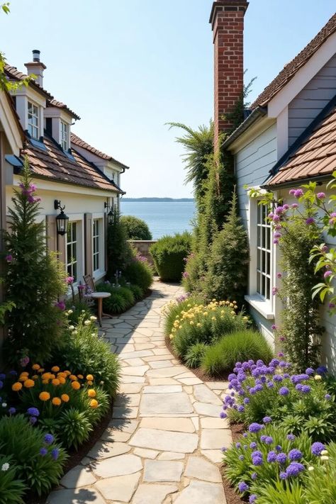 Stroll through this pretty cottagecore landscape and breathe in the tranquility! 🌊🌻 Whether you're dreaming of quaint village houses or nature walks by the beach, this delightful view serves up all the cottagecore vibes you crave. Let your imagination wander! ✨

Repin if you adore cottagecore aesthetics and want a slice of serene village life! #CottageCore #CottagecoreAesthetic #CottagecoreVillageIdeas Village Life Aesthetic, Cottagecore Landscape, Cottagecore Homes, Cottagecore Coastal, Cottagecore Vibes, Quaint Village, Ocean Sounds, Cozy Cafe, Cottage Core Aesthetic