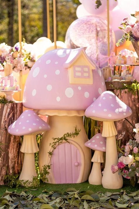 Cake Balloons, Forest Birthday Party, Enchanted Forest Party, Fairy Garden Birthday Party, Fairy Garden Party, Garden Party Birthday, Fairy Birthday Party, Birthday Party Theme Decorations, Garden Birthday