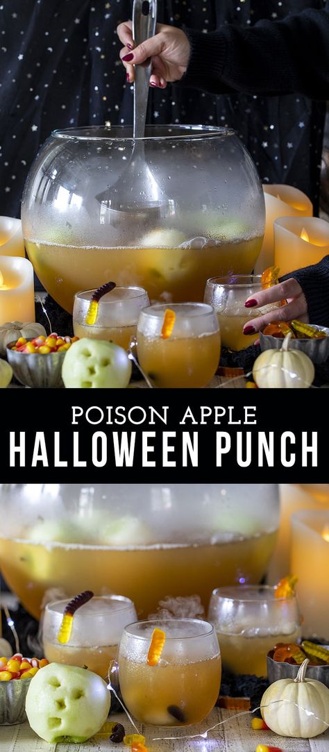 Dry Ice Cocktails, Fall Punch Recipes, Party Punch Alcohol, Apple Cider Uses, Halloween Party Punch, Halloween Alcohol, Halloween Punch Recipes, Apple Cider Punch, Apple Cider Drink