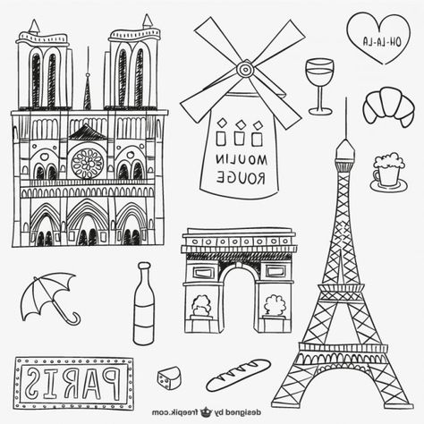 Paris Monument Dessin Nouveau Images Monumenti E Og Ti Di Parigi - Coloriage : Coloriage Paris Doodles, Paris Monuments, Moulin Rouge Paris, Paris Landmarks, French Activities, Romantic Paris, Paris Poster, Paris Party, French Culture