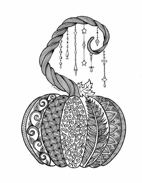 Pumpkin Zentangle, Halloween Zentangle, Zentangle Cards, Halloween Sleeve, Autumn Projects, Zen Doodles, Fall Drawings, Pumpkin Drawing, Halloween Craft Projects