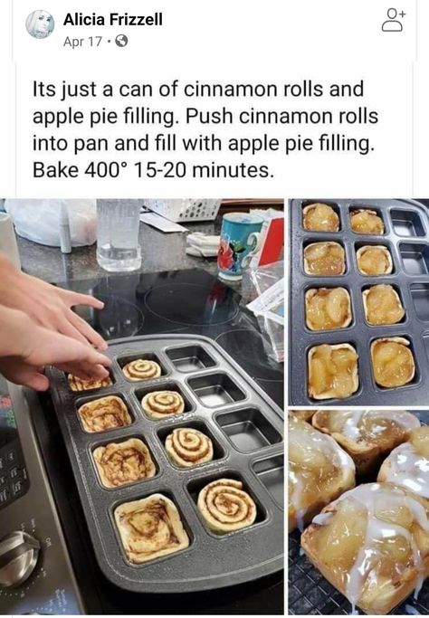 Cinnamon Treats, Apple Pie Cinnamon Rolls, Cinnamon Roll Apple Pie, Diy Furniture Hacks, Gloomy Day, Apple Pies Filling, Fun Baking Recipes, Furniture Hacks, Diy Pallet