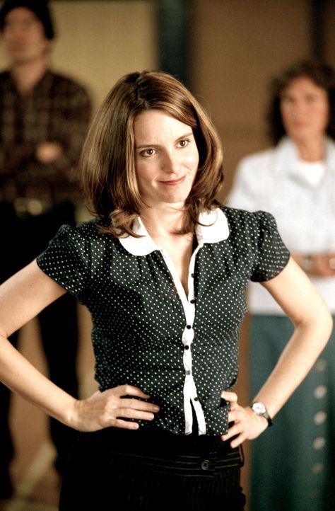 Tina Fey as a teacher in Mean Girls, 2004. Everett Collection  - ELLE.com Tina Fey Mean Girls, Muppets Most Wanted, Working Girls, Amy Poehler, Tina Fey, School Looks, Today Show, Mean Girls, All Time