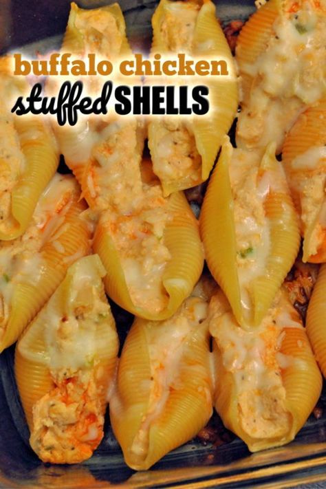 Buffalo Chicken Stuffed Shells, Recipe Ricotta, Jumbo Shells, Shells Stuffed, Chicken Stuffed Shells, Shells Recipe, Chicken Stuffed, Stuffed Shells Recipe, Easy Weeknight Dinner