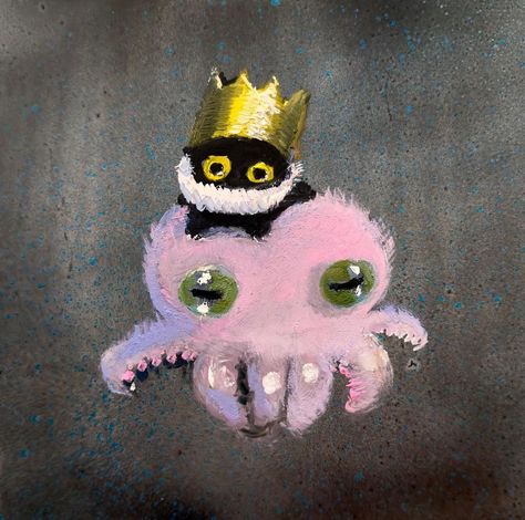 Cute Octopus Art, Cute Animal Drawing Ideas, Octopus Funny, Vanessa Stockard, Octopus Poster, Octopus Wallpaper, Black Cat Pictures, Pink Octopus, Octopus Painting