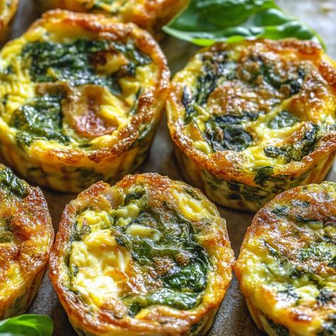 Spanakopita Egg Muffins 🥚🌿🧀 Here’s a delightful spin on the classic Greek spanakopita – in muffin form! These savory egg muffins are loaded with spinach, feta, and a hint of dill, making them perfect for a grab-and-go breakfast or a light lunch. Greek Spanakopita, Spinach Feta, Grab And Go Breakfast, Egg Muffins, Light Lunch, Feta, Spinach, Good Food, Muffins