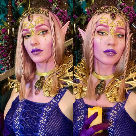 Zelda Makeup, Baby Makeup, Princesa Zelda, Princess Makeup, Makeup Game, Diy Makeup, Halloween Art, Carnival Face Paint, Makeup Looks