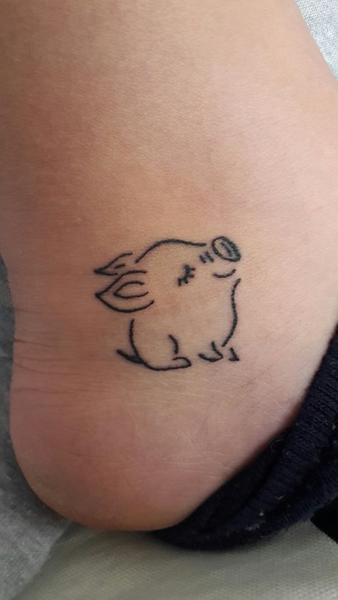 Pig Snout Tattoo, Tiny Pig Tattoo, Pookie Tattoo, Cute Pig Tattoo, Piggy Tattoo, Pig Tattoo Ideas, Tiny Pigs, Pig Tattoo, Dope Tattoos For Women