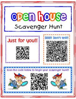 Back to School QR Code Scavenger Hunt! Cool tutorial for how to make your own. Kids hunt for codes that lead them to fun facts about their new class and teacher. Open House Scavenger Hunt, House Scavenger Hunt, Class Website, Stem School, Rochester Mn, Parent Night, Bored Kids, Web 2.0, Teaching Technology