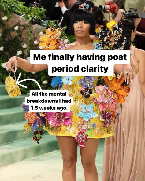 I’m here for the #metgala2024 memes 😂 #balancedhormones #periodmeme #periods #pms #cyclesyncing #hormonebalance Menstruation Humor, Period Memes Funny, Hormone Balancing, May 7th, May 7, Girl Power, Funny Gif, Period, Funny Memes