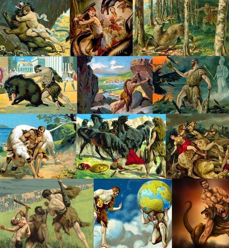 Greek Mythology: Twelve Labors of Hercules 12 Labors Of Hercules, Labors Of Hercules, Nemean Lion, Ancient Greek Mythology, World Mythology, Greek Heroes, Sleeping Animals, Greek Gods And Goddesses, Greek Culture