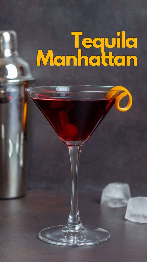 Captivate the expression of a timeless classic with our Tequila Manhattan recipe. Follow simple instructions for intricately layered flavors. #TequilaManhattan Tequila Manhattan, Classic Tequila Cocktails, Manhattan Cocktail Recipe, Cocktail Tequila, Candy Shots, Manhattan Recipe, Manhattan Cocktail, Mexican Candy, Beer Shop