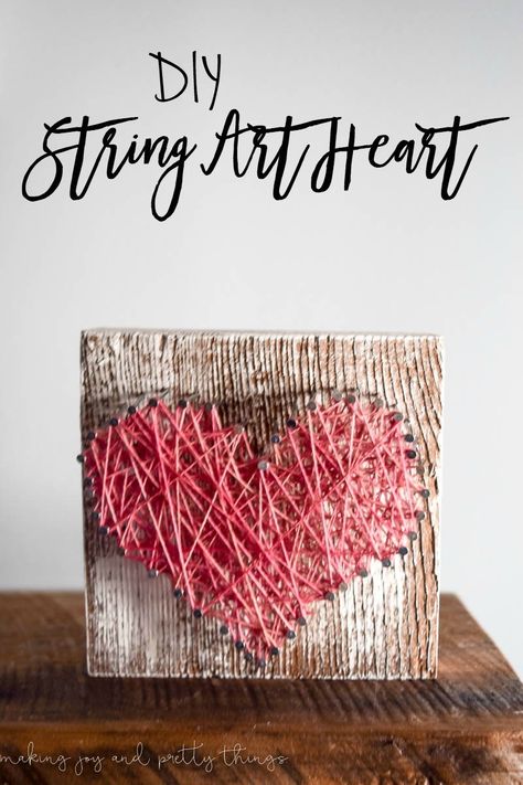 Wood String Art, String Art Ideas, Heart String Art, String Art Heart, String Art Diy, Diy And Crafts Sewing, Art Heart, Fabric Flowers Diy, Wood Crafts Diy