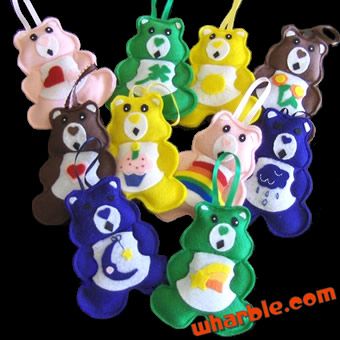 Care Bears Ornaments - I have these my mom made for me as a girl!  They are hanging in my girls' bedroom!!! Christ Centered Christmas Traditions, Felt Template, Bear Felt, Felt Crafts Patterns, Simple Sewing, Bear Crafts, Felt Craft, Christmas Projects Diy, Felt Patterns