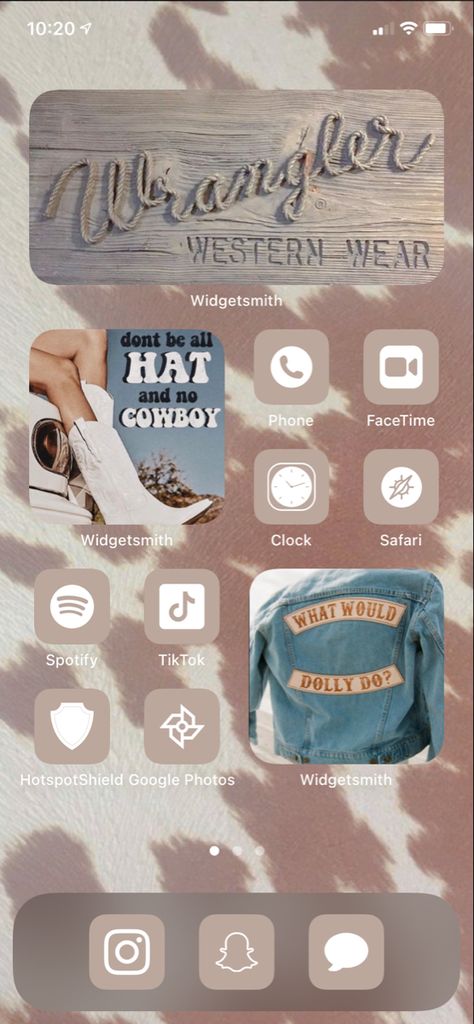 Country Iphone Aesthetic, Country Wallpaper Iphone Widgets, Country Home Screen Ideas, Home Screen Icons Aesthetic, Country Homescreen, Western Homescreen Ideas, Western Phone Layout, Country Homescreen Ideas, Phone Themes Western