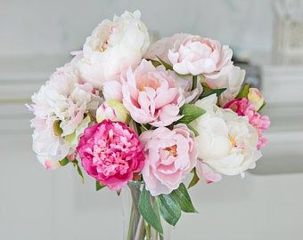 Silk arrangement | Etsy Peonies Arrangement, Peony Centerpiece, Peonies Centerpiece, Pink Flower Arrangements, Pink Centerpieces, Centerpiece Flower, Peony Arrangement, Garden Centerpiece, Silk Arrangements