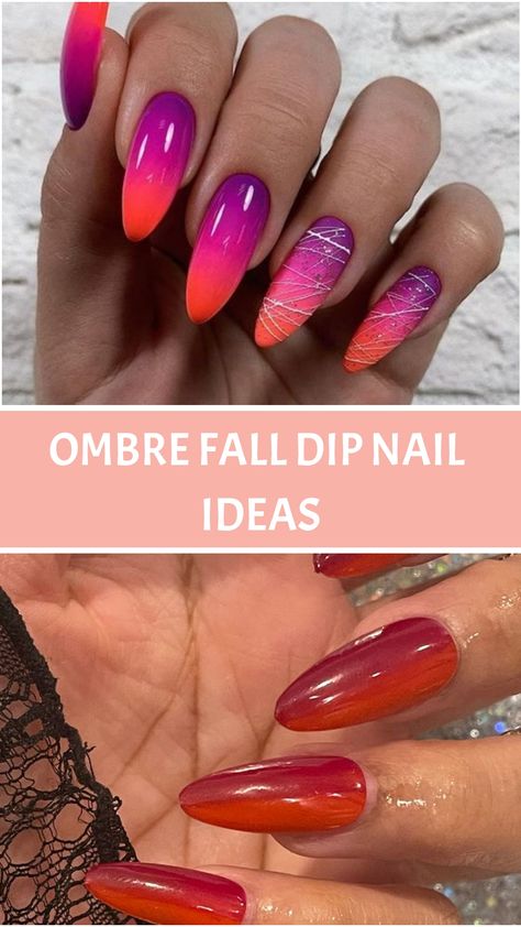 Ombre Fall Dip Nail Ideas Dip Nail Ideas, Fall Dip, Fall Ombre, Elegant Manicure, Dip Nail, Nail Collection, Manicure Tips, Pastel Designs, Seasonal Treats